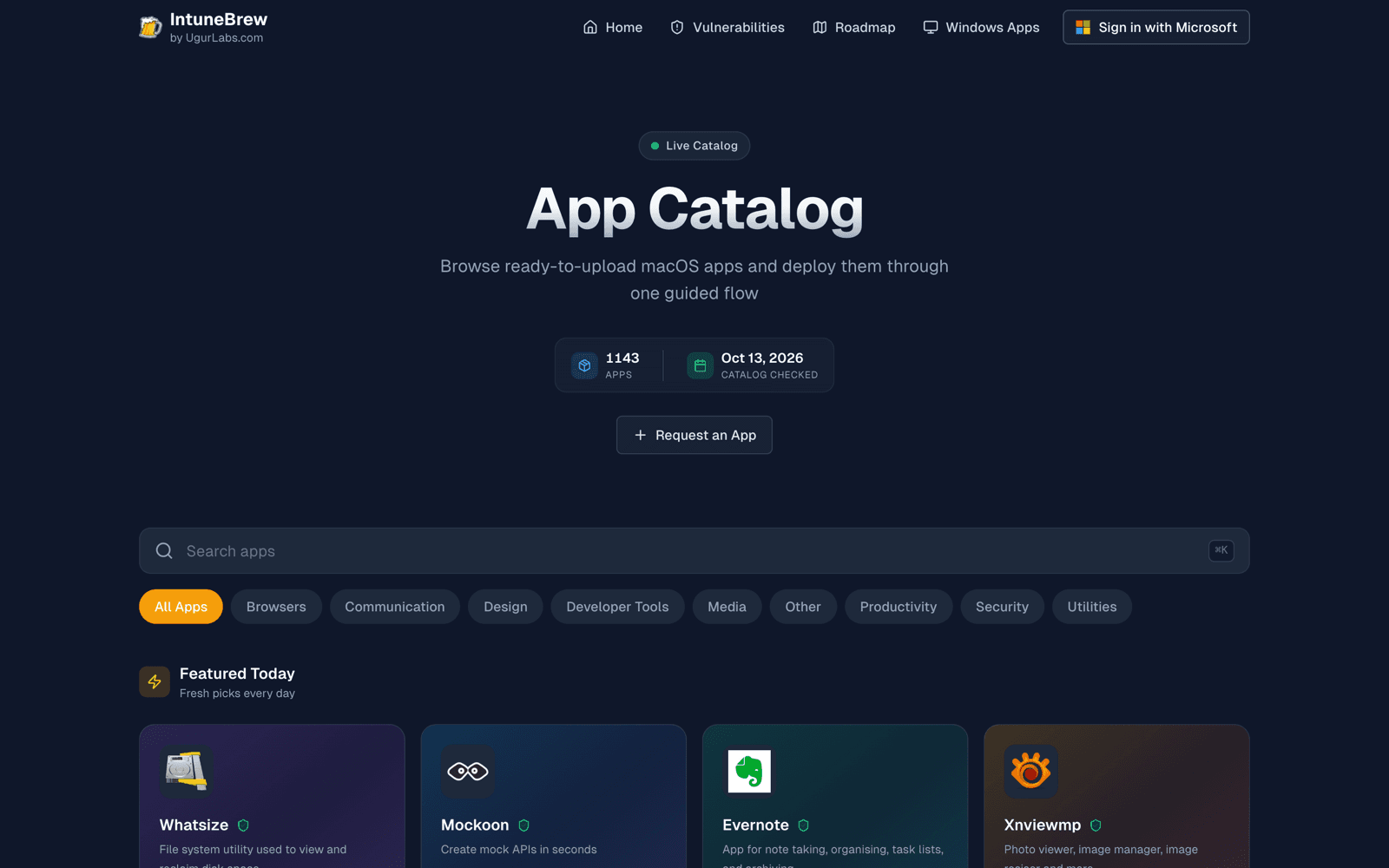 The public app catalog