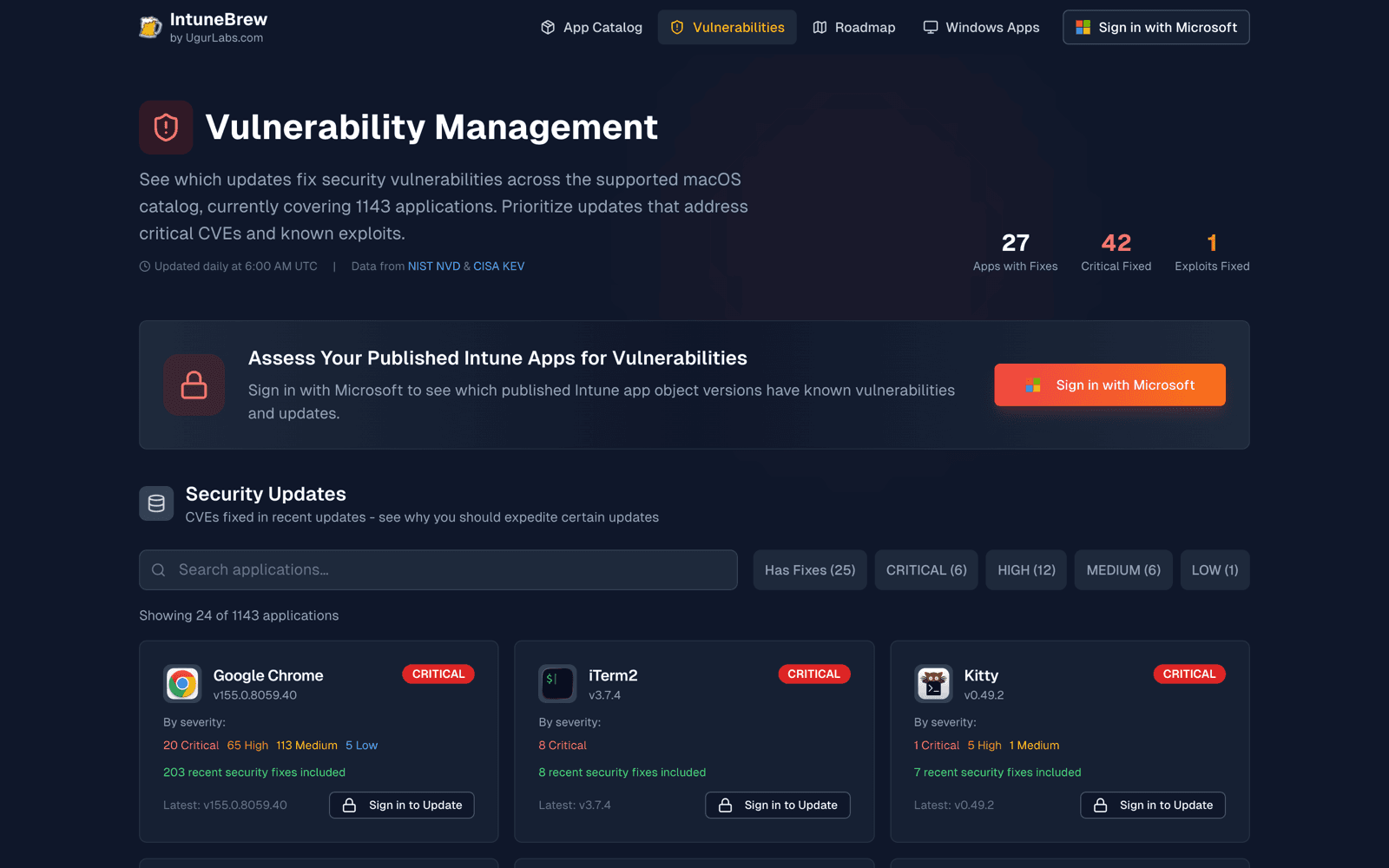 The public vulnerability database